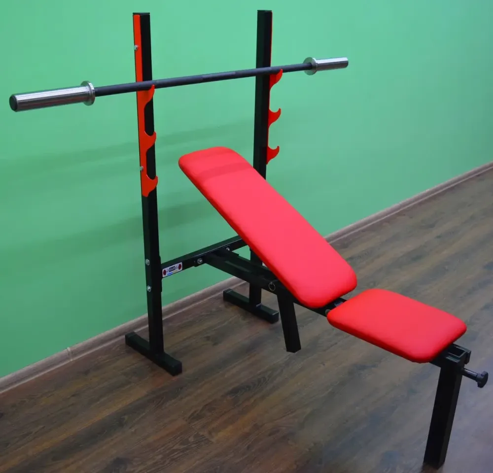 Скамья для жима со стойками Стандарт Стойки, скамьи для жима и приседаний регулируемая Киев - изображение 5