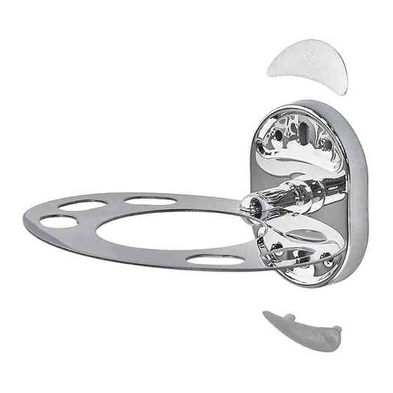 Стакан одинарный (стекло) с держателем зубных щеток Zerix AFB-0106-1 (ZX5057) Киев