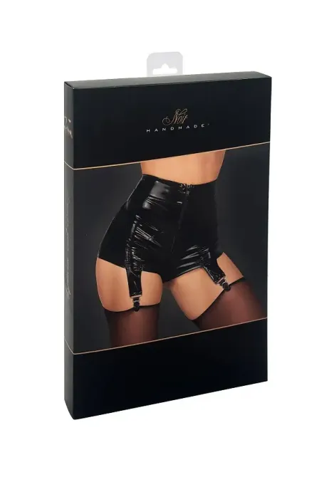 Шортики Noir Handmade F325 Glam suspender wetlook and vinyl shorts - L Львов - изображение 8
