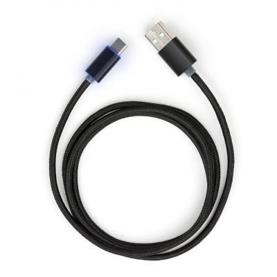 Дата кабель USB 2.0 AM to Type-C 1m LED black Vinga (VCPDCTCLED1BK) Винница - изображение 1
