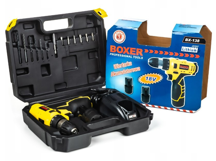 Аккумуляторный шуруповерт BX-138 18V, 2 аккумулятора 2Ah, кейс, 2 скорости, 1350 об/мин, LED подсветка Одесса - изображение 2