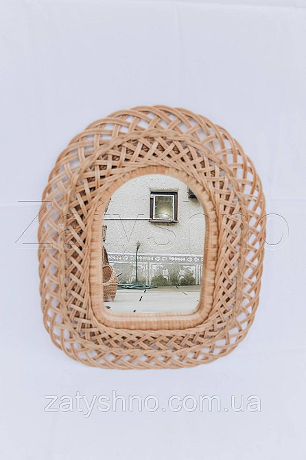 Дзеркало плетене | дзеркало із лози| дзеркало у ванній кімнаті Київ - фото 2