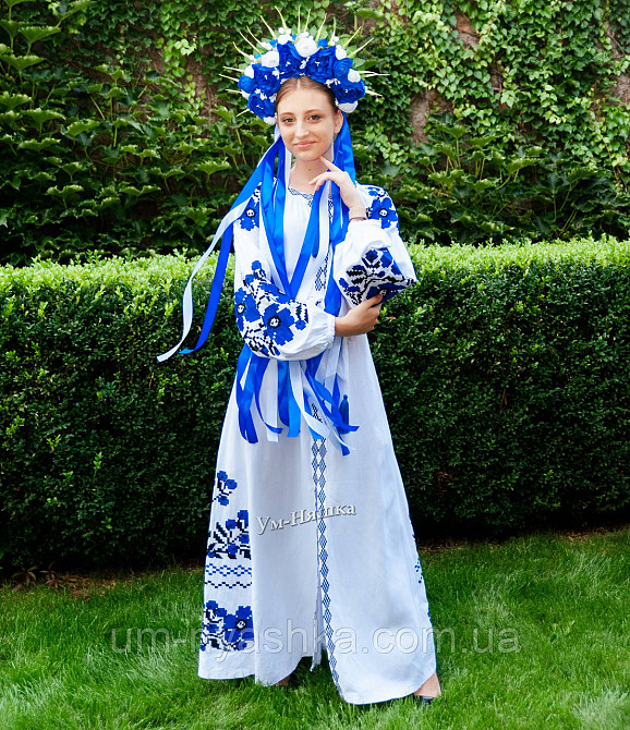 Жіноча вишита сукня на натуральному полотні Паризький букет Кривий Ріг - фото 1