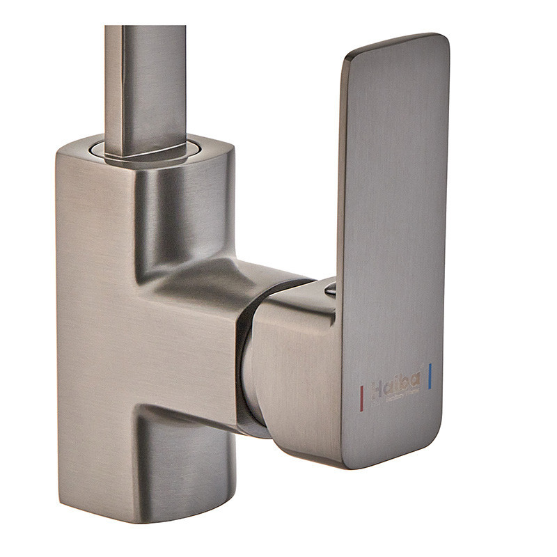 Смеситель для кухни Haiba Kubus 017 Graphite (HB4008) Киев - изображение 3