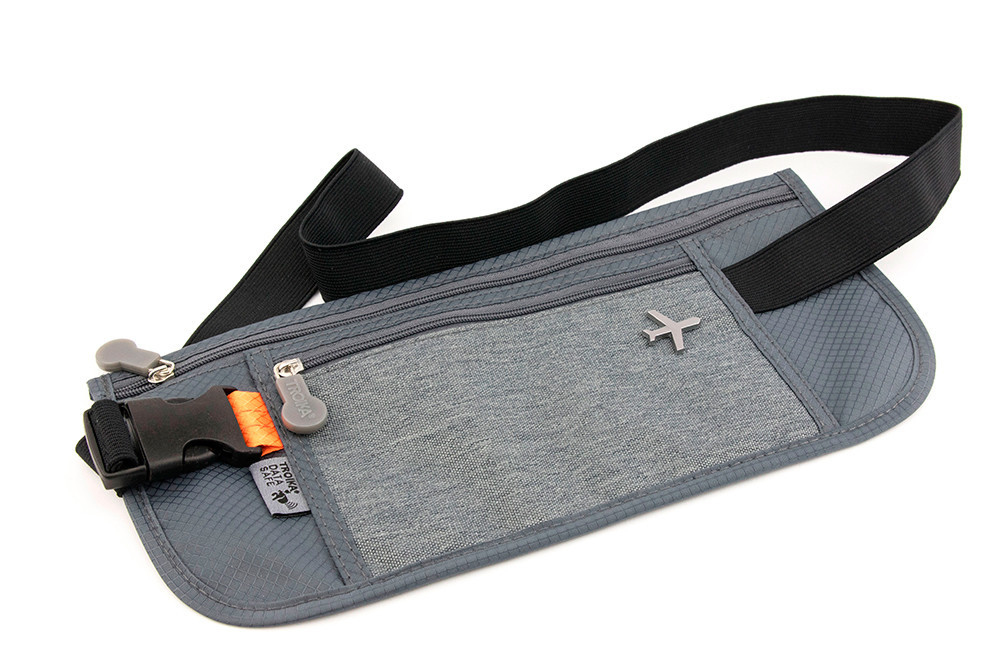 Сумка поясная Troika Sicherheitsgurt на молнии Серый Киев - изображение 2