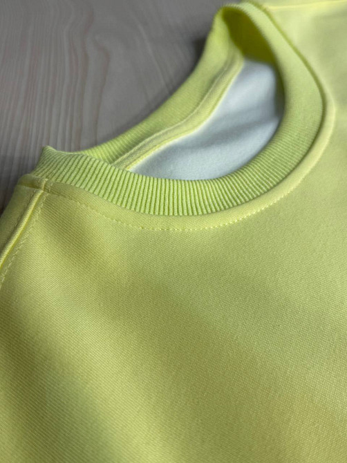 Свитшот женский A-N 30070-1 базовый оверсайз однотонный, желтый, one size Киев - изображение 2