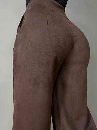 Брюки женские Gritana 234 палаццо под замшу коричневые, коричневый, M Киев