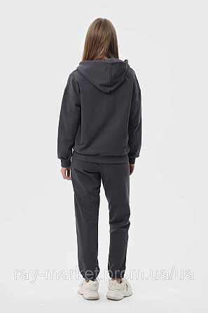 Костюм жіночий худі на блискавці та штани темно-сірий RAY PREMIUM LOOSE U0809 (U0809W-Dark Grey) 3XL Київ - фото 3