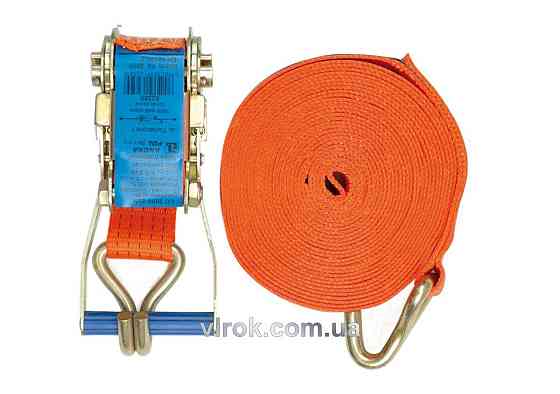 Пас для кріплення багажу з тріщаткою VOREL, + гачок 5т, 2000 daN, 50мм х 10м [5] Одесса