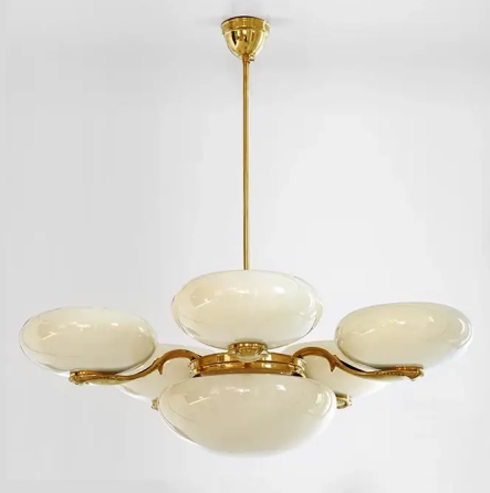 Светодиодная люстра Пион 5020 (Золотая) на 5+1 плафон Киев