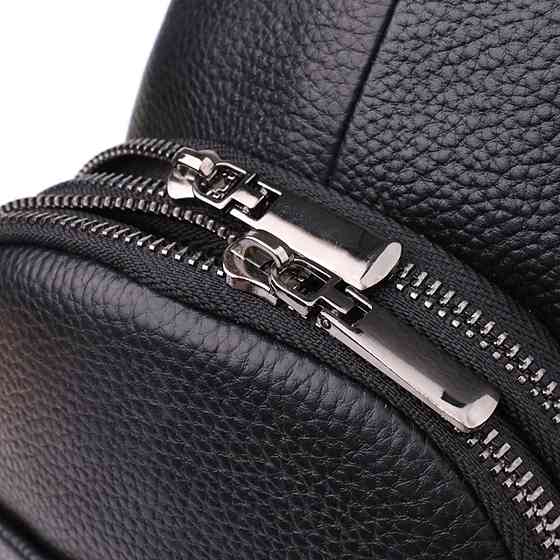 Чоловіча сумка через плече з натуральної шкіри Vintage 23018 Чорний Київ