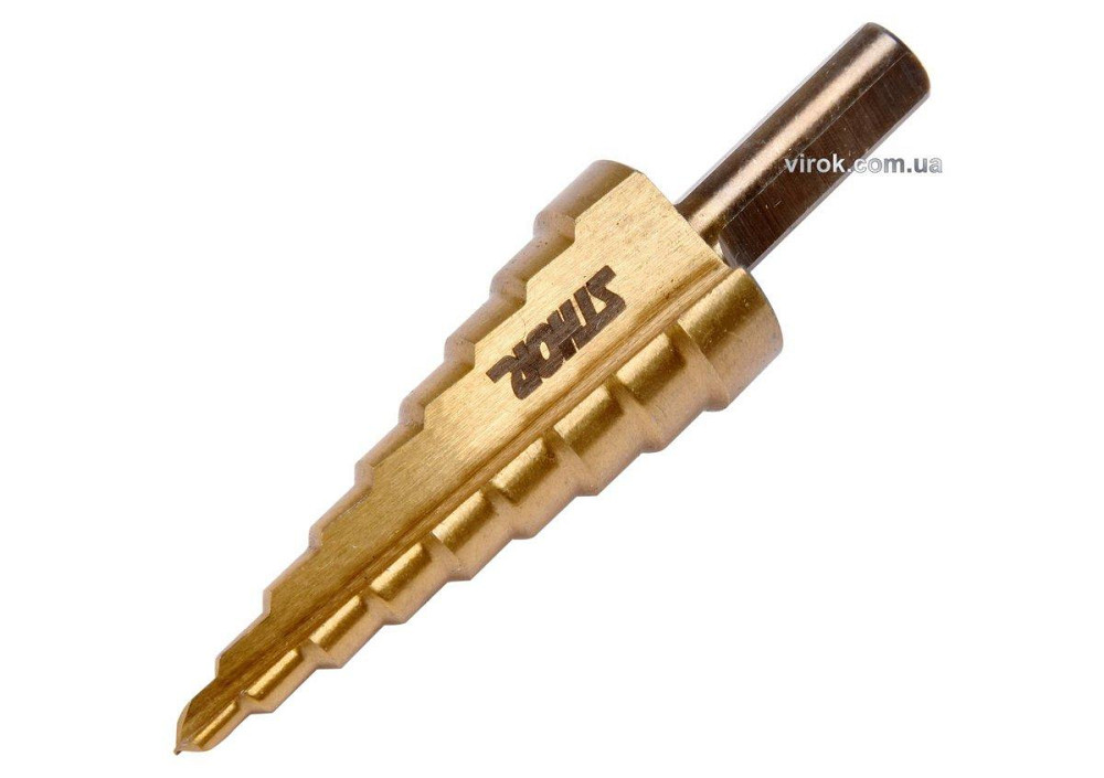 Свердло конічне ступінчасте титанове по металу STHOR : Ø= 4-20 мм HSS 4241,[25/100] Одесса - изображение 1