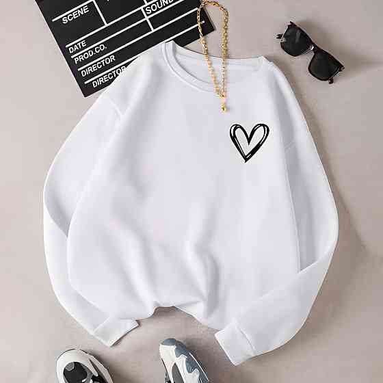 Жіночий світшот вільного крою "Self" Турція оптом | Норма і батал Київ