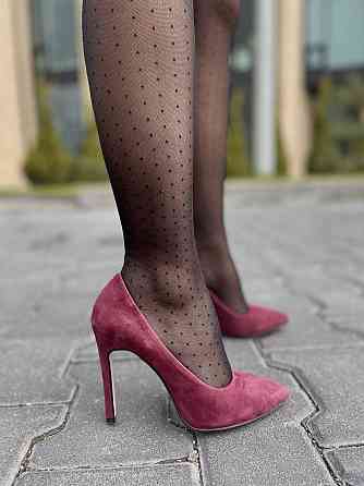 Nivelle Туфлі жіночі NIVELLE бордові натуральна замша каблук 11 см 35р.37р. (5249) Коломия