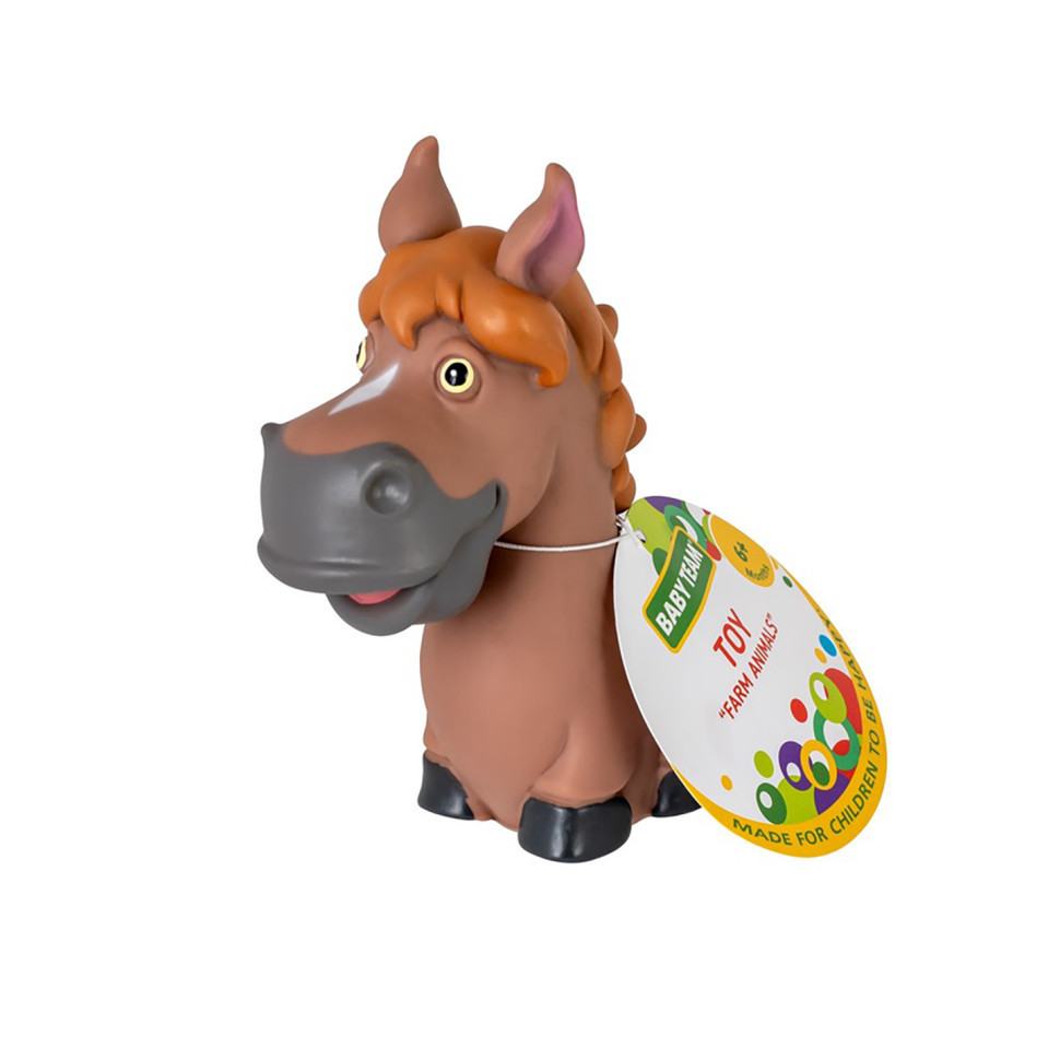 Дитяча іграшка для купання "Бризкаючі тварини ферми конячка" 8753_конячка коричнева Вінниця - фото 1