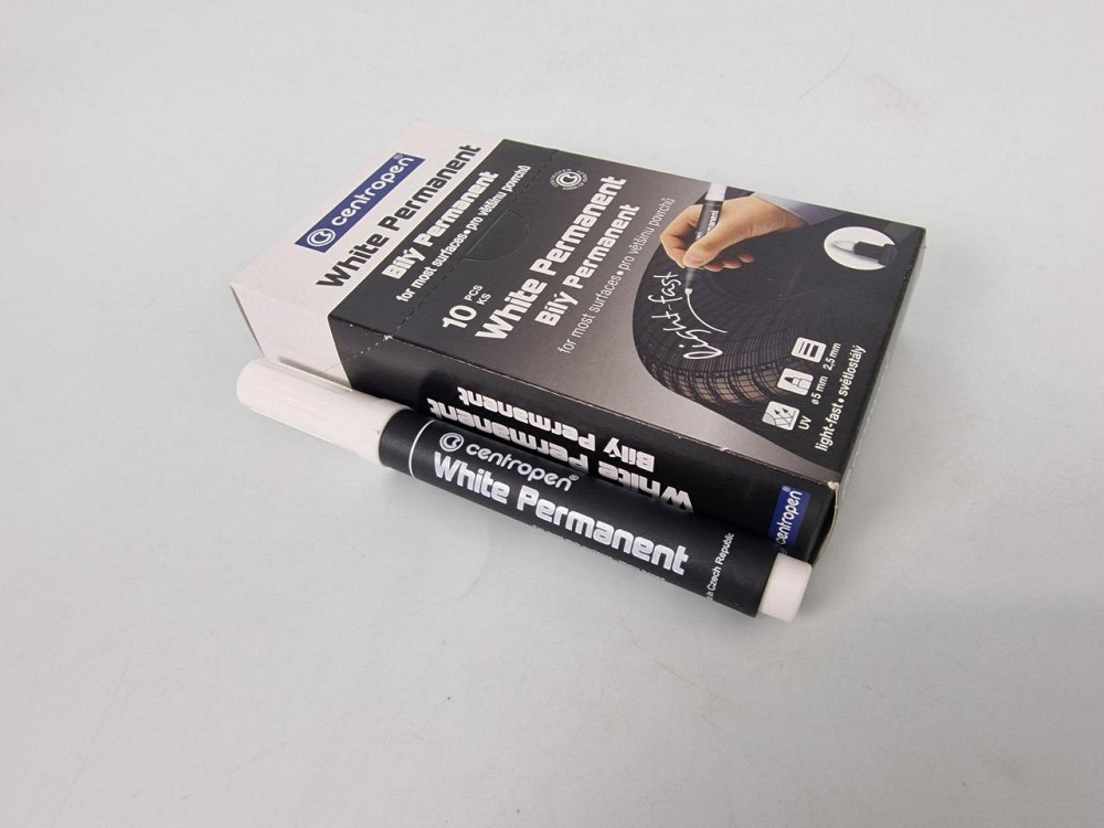 Маркер перманентний Centropen 8586 круглий 2,5 БІЛИЙ (10 шт.) Харків - фото 2