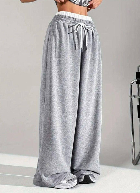 Жіночі оверсайз штани з імітацією білизни двонитка Одеса - фото 2