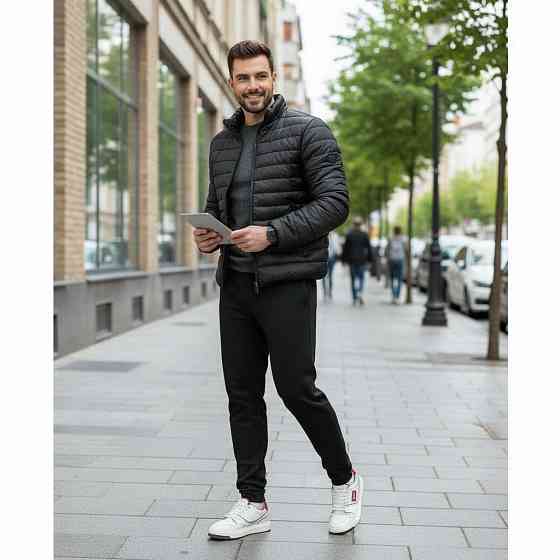 Спортивные штаны мужские теплые повседневные на резинке Черный XL Харьков