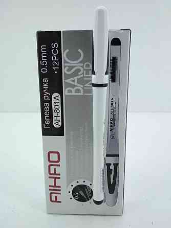 Ручка гелева чорна тм Аihao 801А (12 шт.) Харків