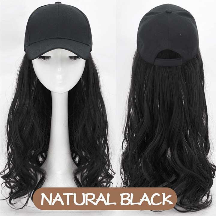 Перука кепка з хвилястим волоссям 60 см Брюнетка Вінниця - фото 2