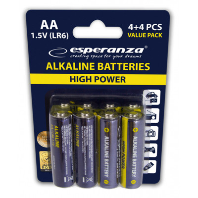 Батарейка Esperanza AA LR6 Alkaline * 8 (EZB103) Винница - изображение 2