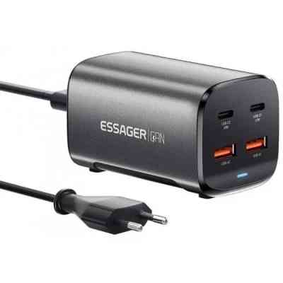 Зарядний пристрій Essager 2xUSB-C + 2xUSB 67W GaN (ECT2AC-JYB0G-Z) Вінниця