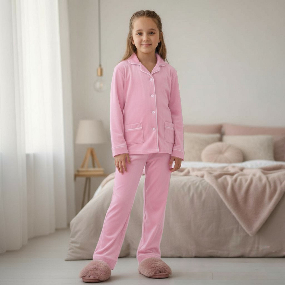 Детская велюровая теплая пижама два кармана Зефирный б/к 154-158 Харьков - изображение 1