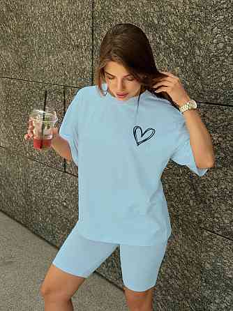 Футболка и велосипедки женские кулир Мятный XS-S Харьков