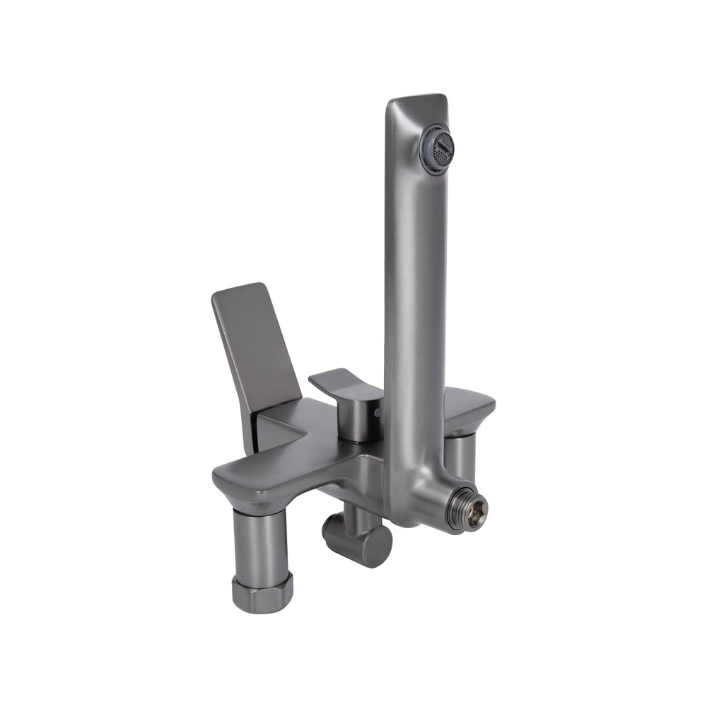 Душевая система универсальная Qtap Presto на три потребителя (с изливом) QTPRE111GRP45585 Graphite Киев - изображение 8