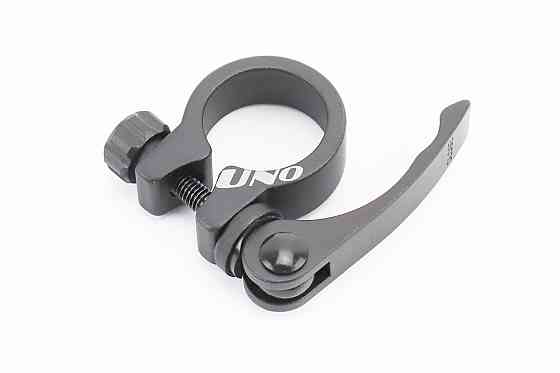 Затискач (хомут) труби сидіння MTB 28,6мм, кріпл. ексцентрик, алюмінієвий, чорний XTB-C Київ
