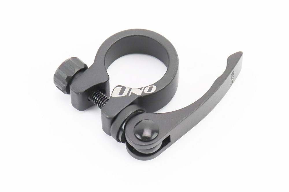 Затискач (хомут) труби сидіння MTB 28,6мм, кріпл. ексцентрик, алюмінієвий, чорний XTB-C Киев - изображение 1