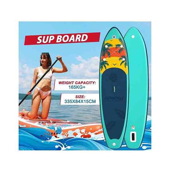 Надувна SUP дошка 335×84×15 см — до 180 кг, легка 8 кг, антиковзка, для серфінгу та відпочинку Київ