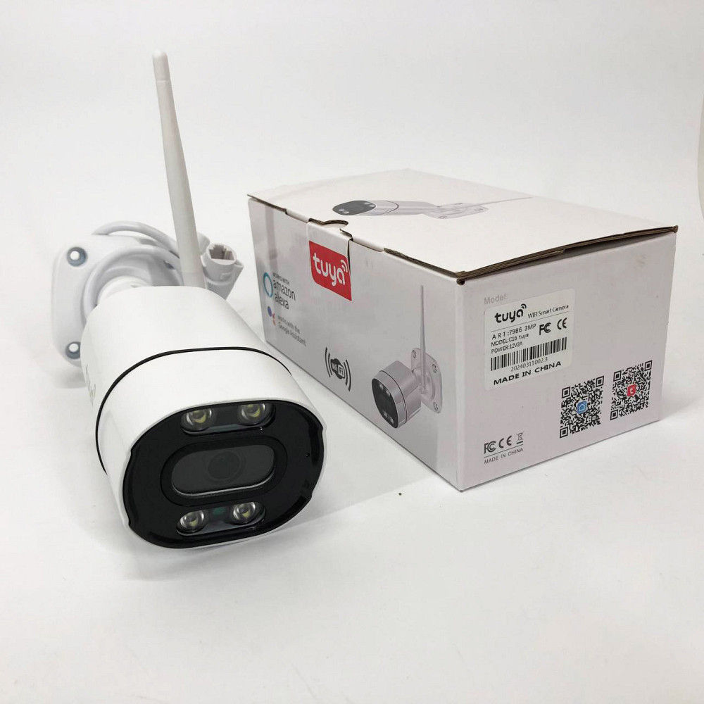 Уличная камера с возможностью поворота Camera C16 TUYA APP WIFI IP 3.0 mp, Камера для охраны квартиры XO-43 Львов - изображение 13