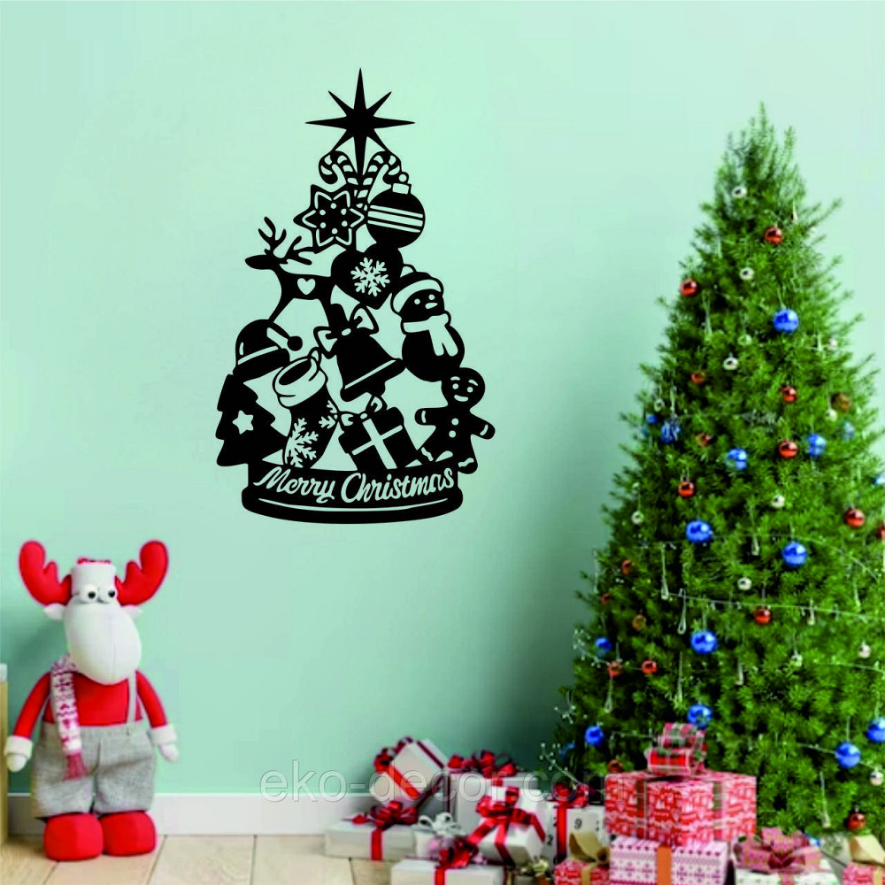 Декоративное настенное Панно «Новый год», Декор на стену 90*55 см, Чёрный Киев - изображение 6