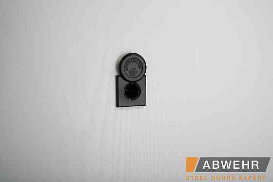 Двери входные, квартирные ABWEHR. Модель 554/0 SUNSET Цвет Черная шагрень / Белый супермат 960 Киев