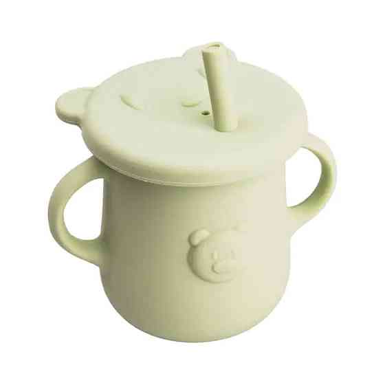 Дитячий набір силіконової посуди 7 предметів, зелений Київ