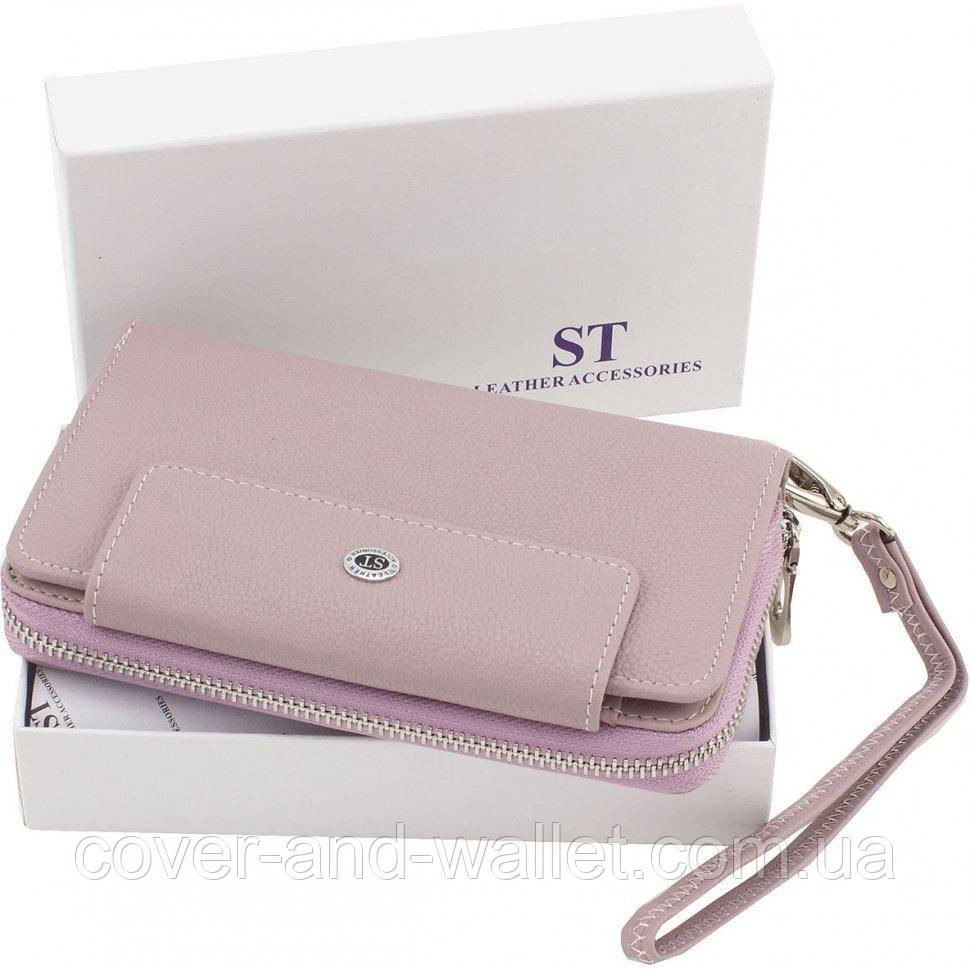 Светло-розовый женский кожаный кошелек среднего размера ST 55-5 Киев - изображение 8
