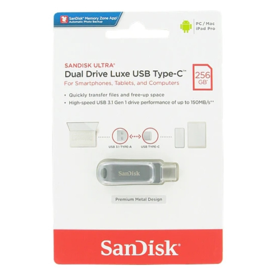 Флешка SanDisk Ultra Dual Luxe 256ГБ Type-C Київ - фото 5