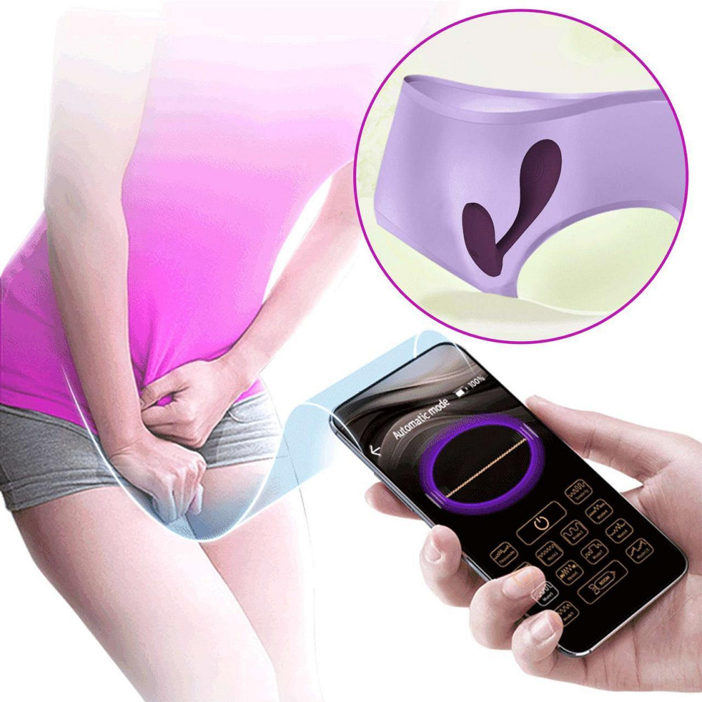 Вібратор PRETTY LOVE Baird Purple, 12 vibration functions Mobile APP Long-distance Control Sex Aura Київ - фото 8