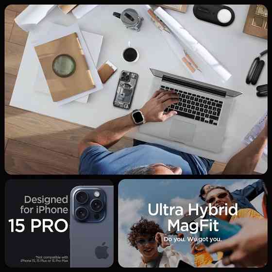 Чохол-накладка Spigen Ultra Hybrid MagFit для Apple iPhone 15 Pro Zero One (ACS06721) ( 12213 ) Харьков