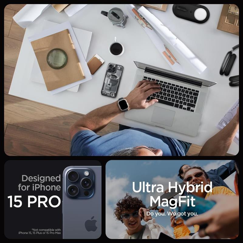 Чохол-накладка Spigen Ultra Hybrid MagFit для Apple iPhone 15 Pro Zero One (ACS06721) ( 12213 ) Харьков - изображение 4