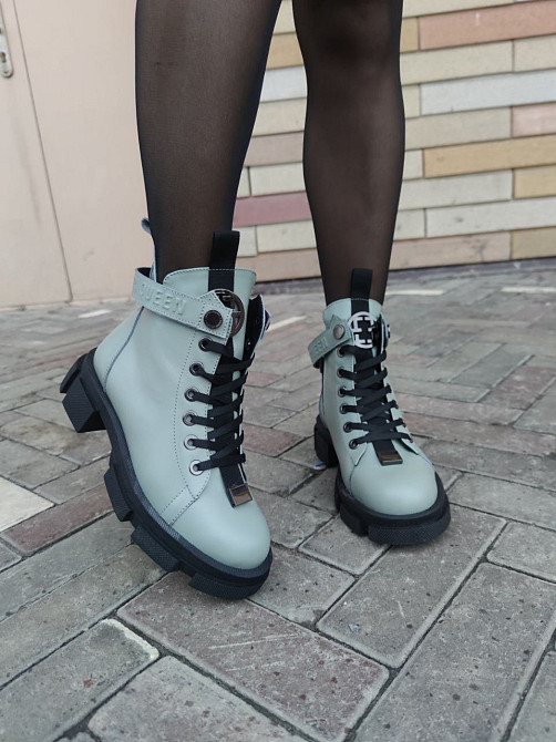 AVALON Черевики жіночі AVALON мятные натуральная кожа зима высота 16 см размер 38-40 (4910) Коломия - фото 1