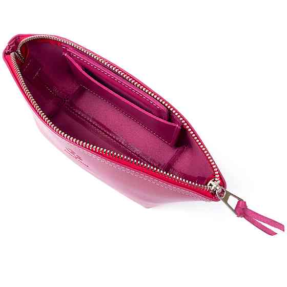 Жіноча косметичка зі шкіри Amelin GRANDE PELLE 11301 Фуксія Київ