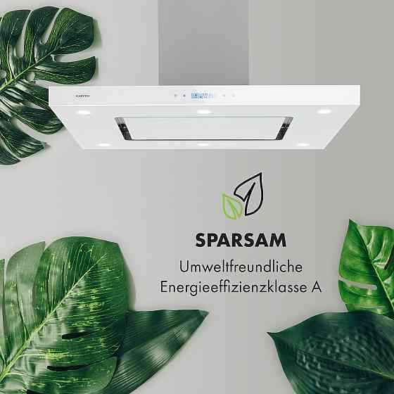 Острівна витяжка Valeria 90 см 6503/год touch EEC A LED скло неіржавка сталь білий (Німеччина, читати Рівне