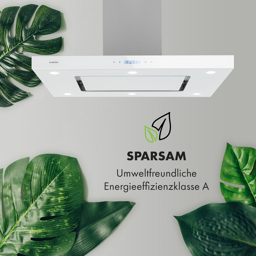 Острівна витяжка Valeria 90 см 6503/год touch EEC A LED скло неіржавка сталь білий (Німеччина, читати Рівне - фото 5