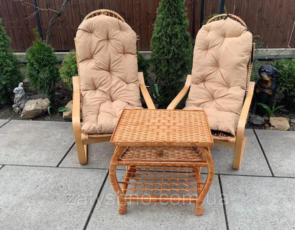 Мебель плетеная с кофейными накидками Киев - изображение 1