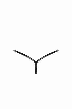 Трусики-стринги Noir Handmade P012 Wild, XXL, под латекс, крокодиловый принт, застежки по бокам Sex Aura Киев