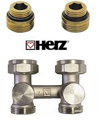 Прямой узел Herz нижнего подключения с переходниками 3/4