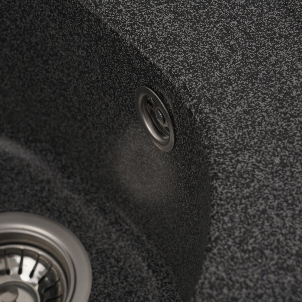 VALESO Гранітна мийка для кухні VALESO LUNA 510 матова Графіт Коломия - фото 13