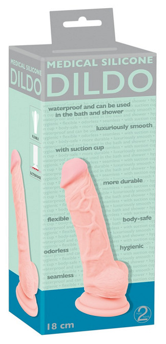 Фалоімітатор - Medical Silicone Dildo, 18 см Sex Aura Київ - фото 1